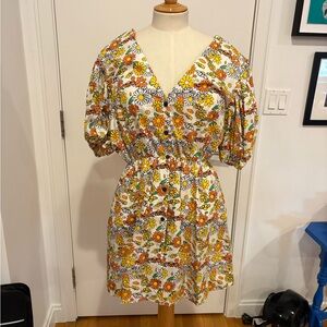 Floral 60s mini dress